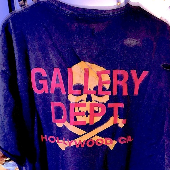 NWT Gallery dept oversized rare to find BROWN tee distressed made in USA ZIP T❤️ - Picture 14 of 17